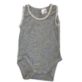 0-3M Grey Bamboo-Viscose Sleeveless Bodysuit - Boody Baby