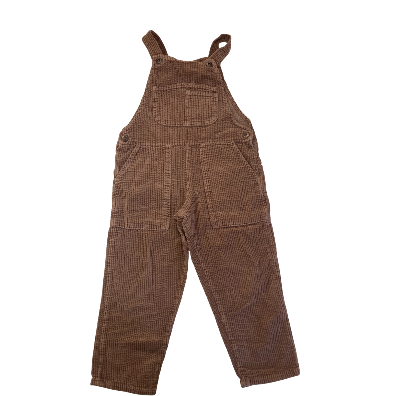 2-3Y Brown Corduroy Overalls - Zara