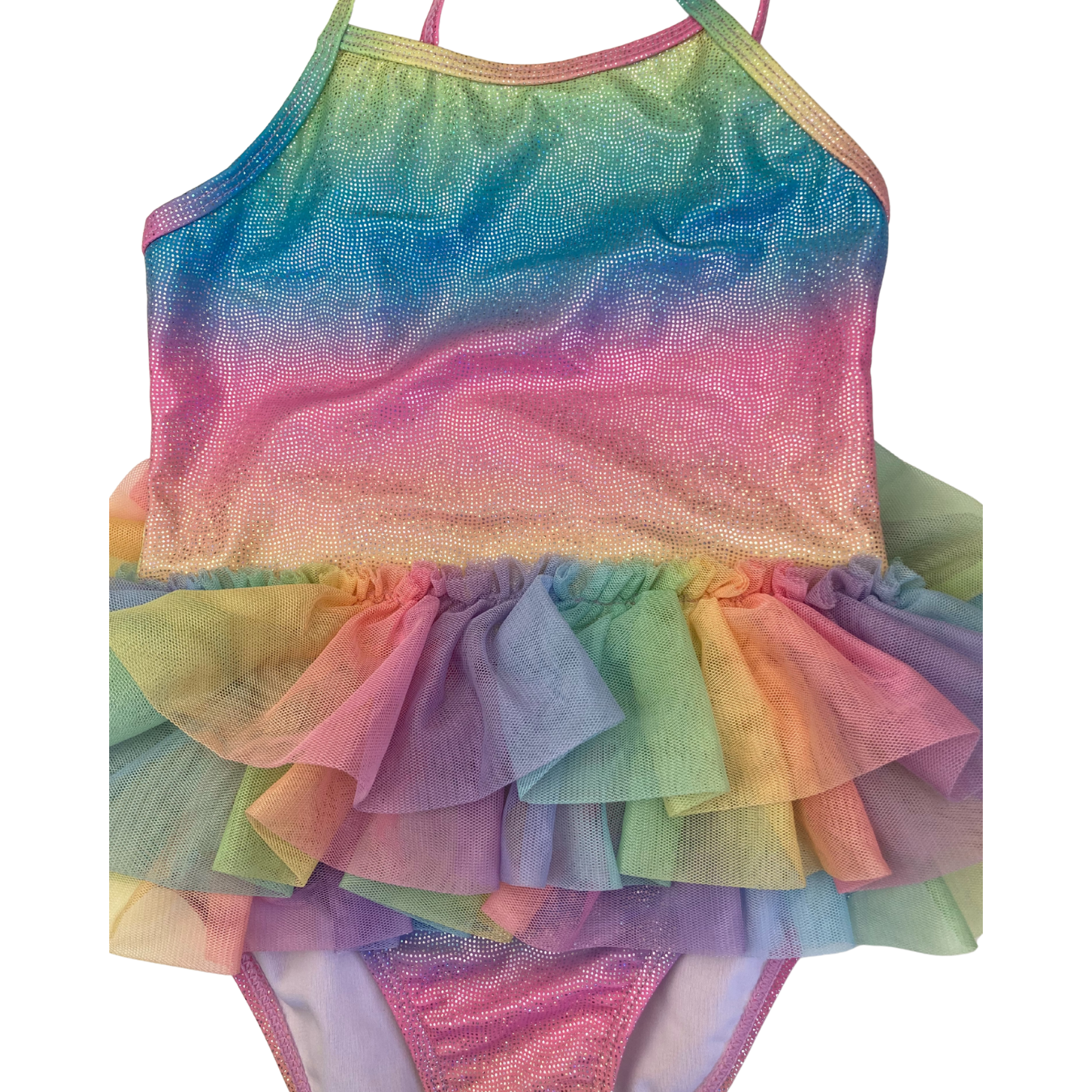 5-6Y Colourful Shimmer Tulle Swimsuit - Real