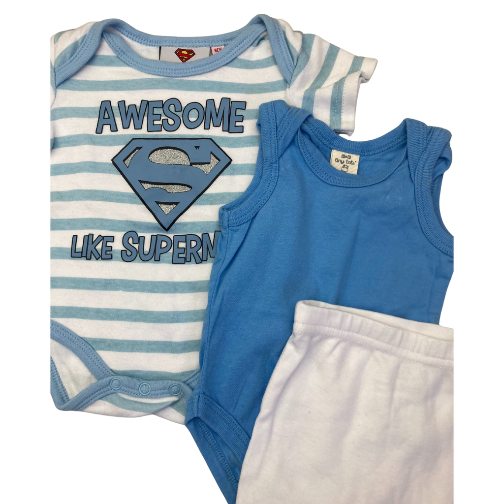 NB Blue & White Bodysuits & Leggings - Tiny Tots, Cuddlesome