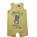 Newborn Light Yellow Bunny Sleeveless Romper - Tiny Tots