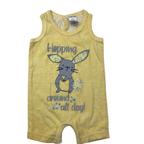 Newborn Light Yellow Bunny Sleeveless Romper - Tiny Tots