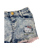 12-18M Light Blue Acid Wash Denim Hello Kitty Shorts - Hello Kitty