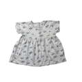 3-6M White & Black Speckled Babydoll Top - Matalan