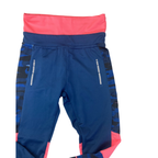 5-6Y Navy Blue & Coral Sport Leggings - Zara