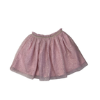 4-5Y Light Pink & Gold Foil Splattered Tulle Skirt - Real