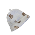 NB White & Brown Bear Cotton Beanie - Woolworths