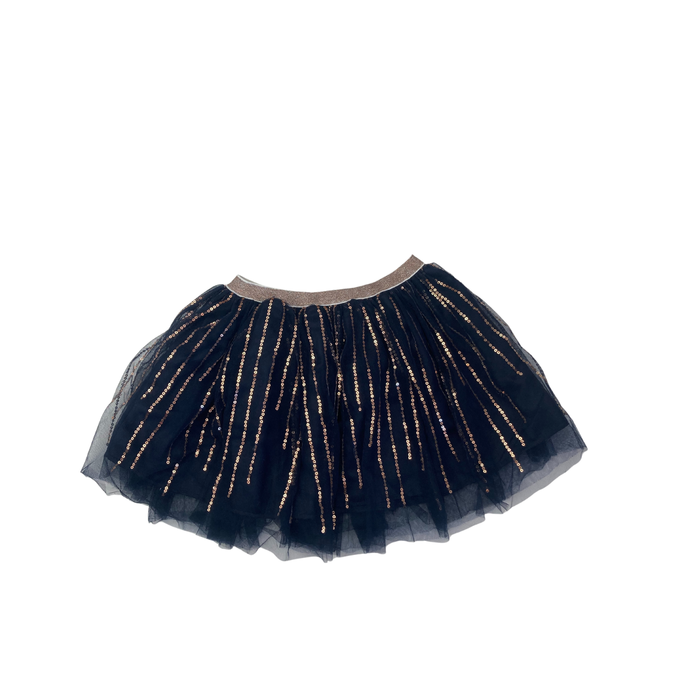 1-2Y Black & Gold Sequinned Tulle Skirt - Cotton On