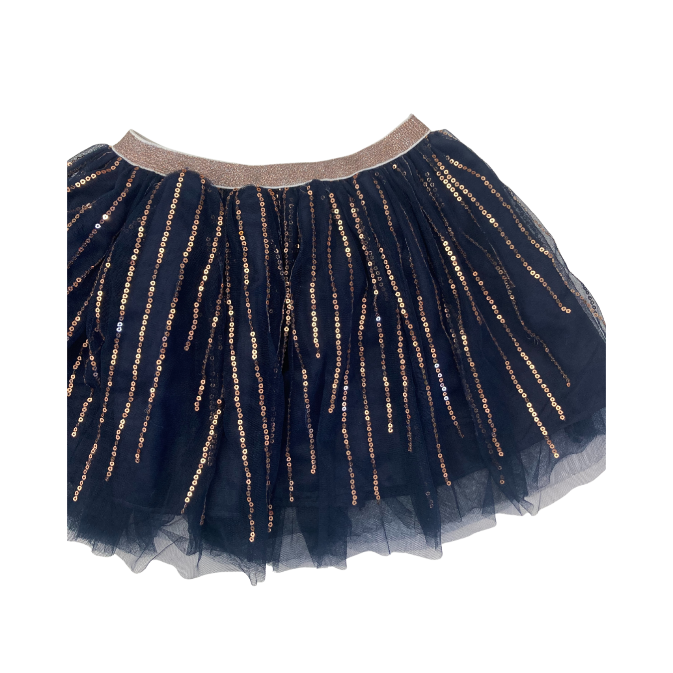 1-2Y Black & Gold Sequinned Tulle Skirt - Cotton On