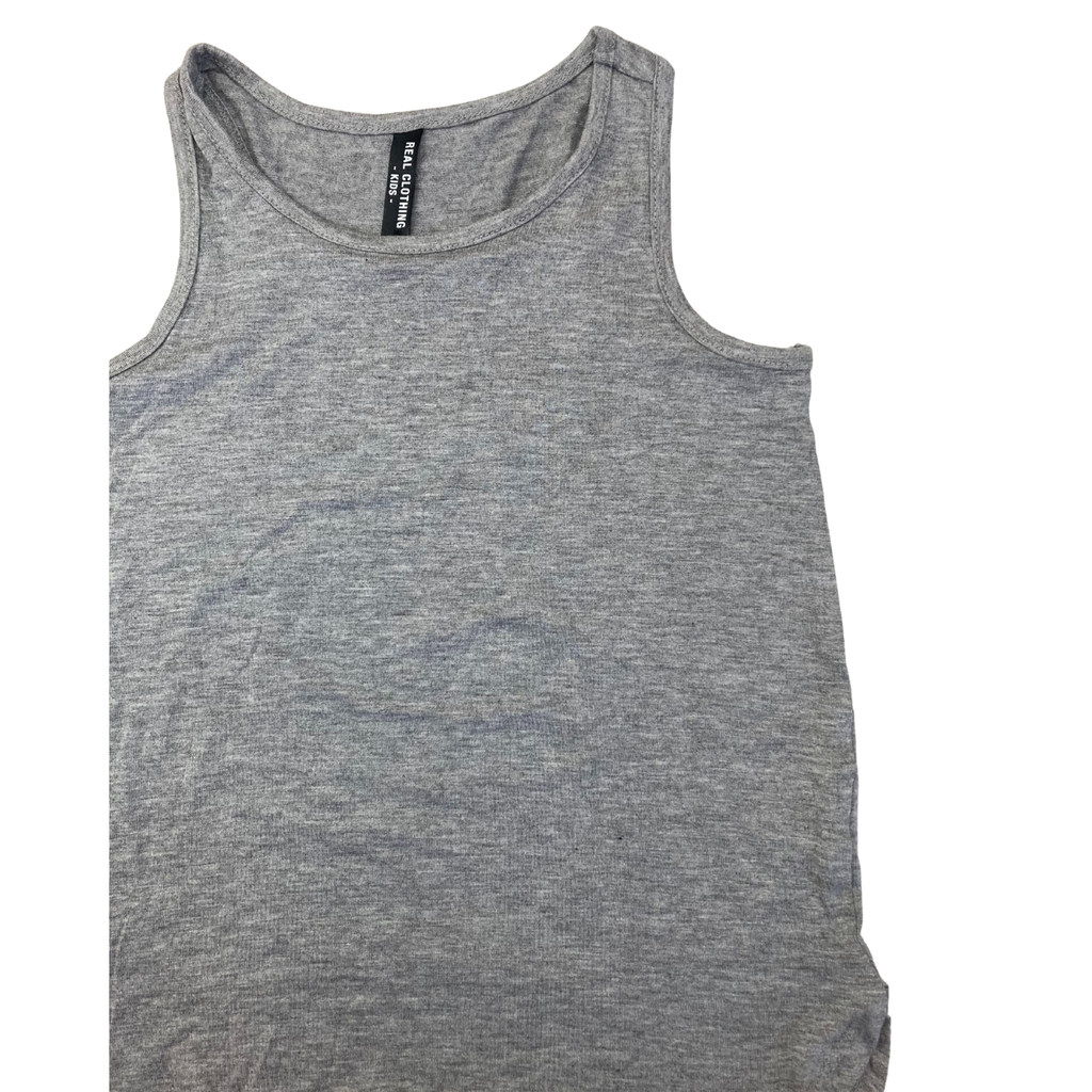 5-6Y Grey Hi Low Tank Top - Real