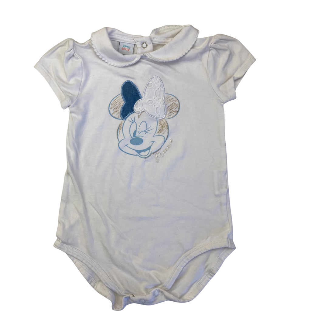 18-24M Cream Minnie Mouse Collared Bodysuit - Prenatal