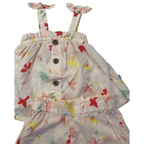 1-3M Light Pink Bird-Flower Tunic & Shorts - Woolworths
