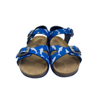 Size 27 - Blue & White Shark Cork & Leather Sandals - Grunland Junior