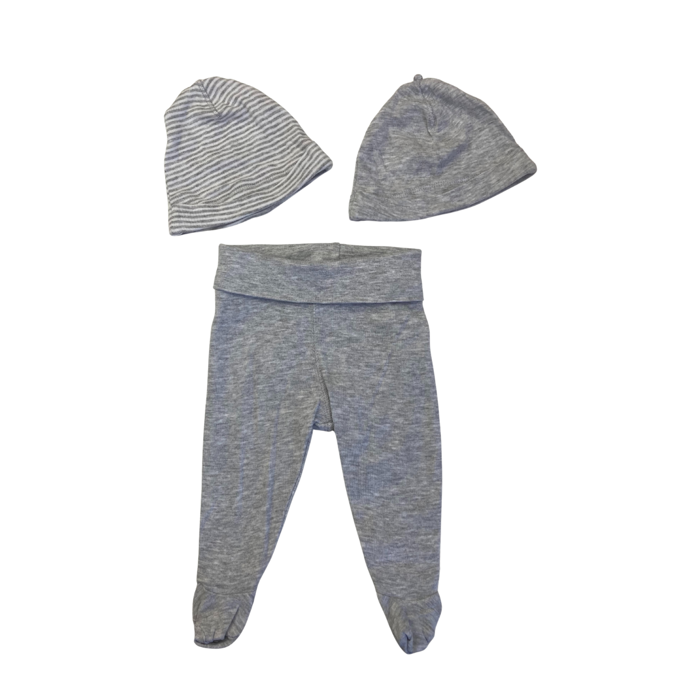 UK 1-2M Grey Footed Leggings & Beanies - H&M