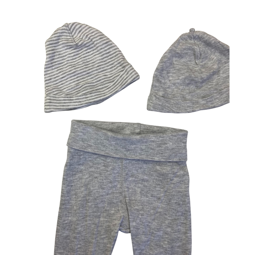 UK 1-2M Grey Footed Leggings & Beanies - H&M