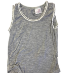 0-3M Grey Bamboo-Viscose Sleeveless Bodysuit - Boody Baby