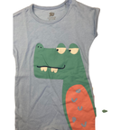 1-3M Light Blue Crocodile Batwing Romper - Woolworths
