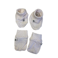 1-3M White & Pink Dotted Mittens & Booties - Woolworths