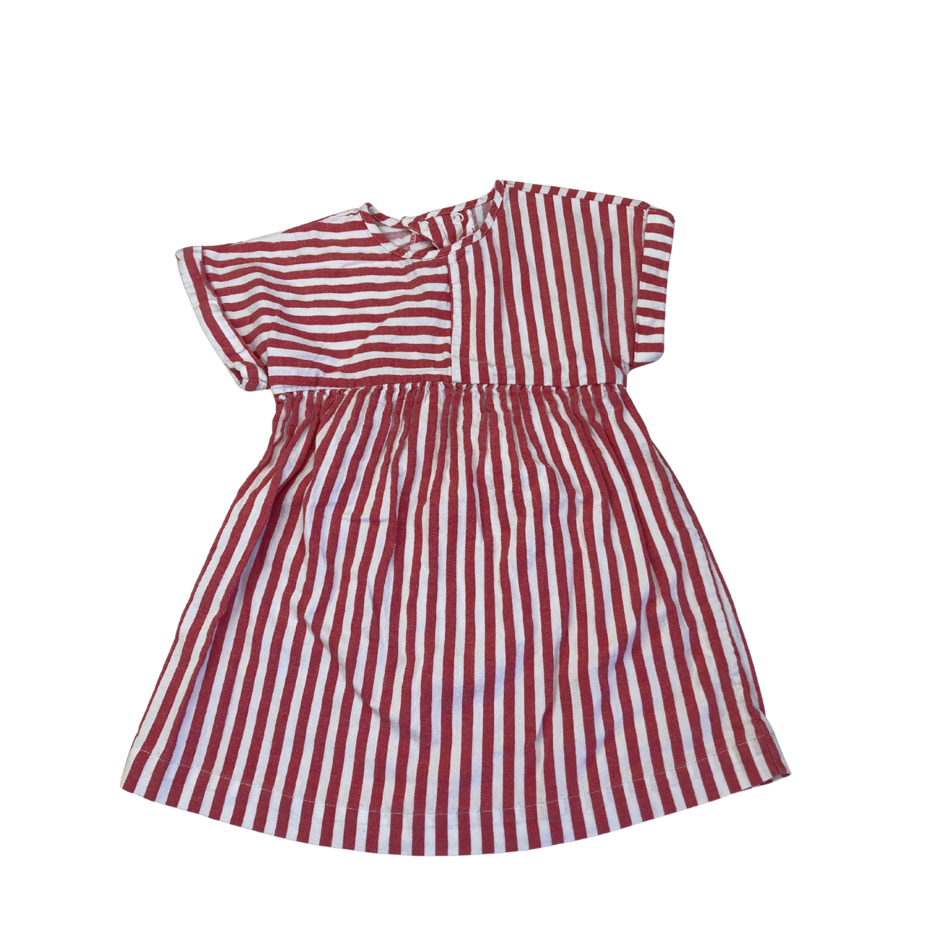 3-4Y Red & White Stripe Tunic Dress - Zara