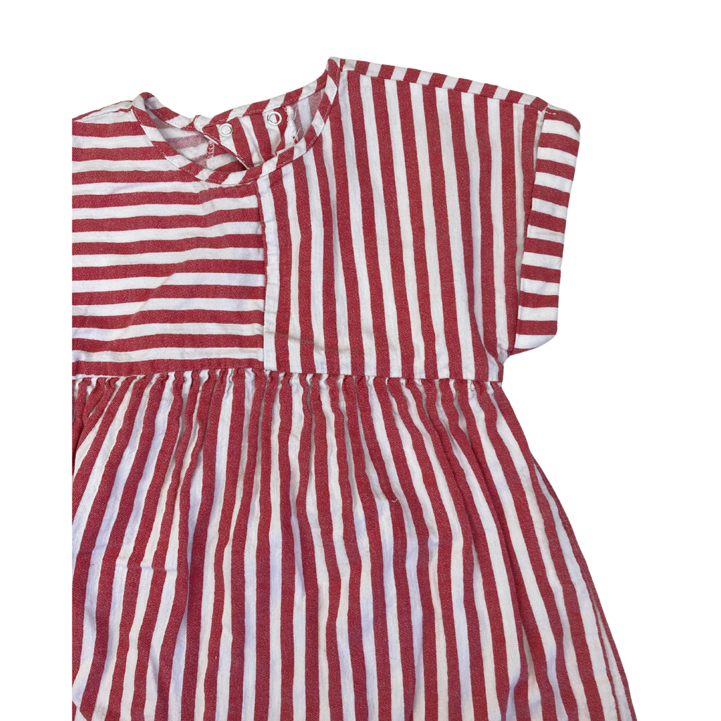 3-4Y Red & White Stripe Tunic Dress - Zara