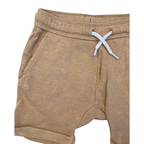 UK 9-12M Peach Melange Light Knit Drawstring Shorts - H&M