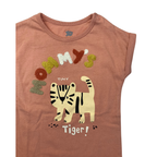 1-3M Peach Tiger Batwing Romper - Woolworths