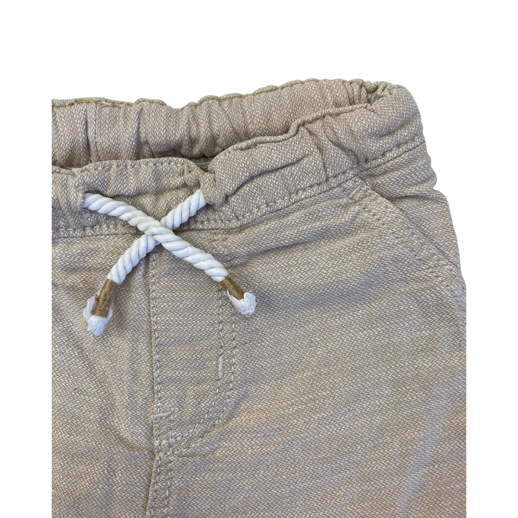 UK 9-12M Beige Drawstring Shorts - H&M