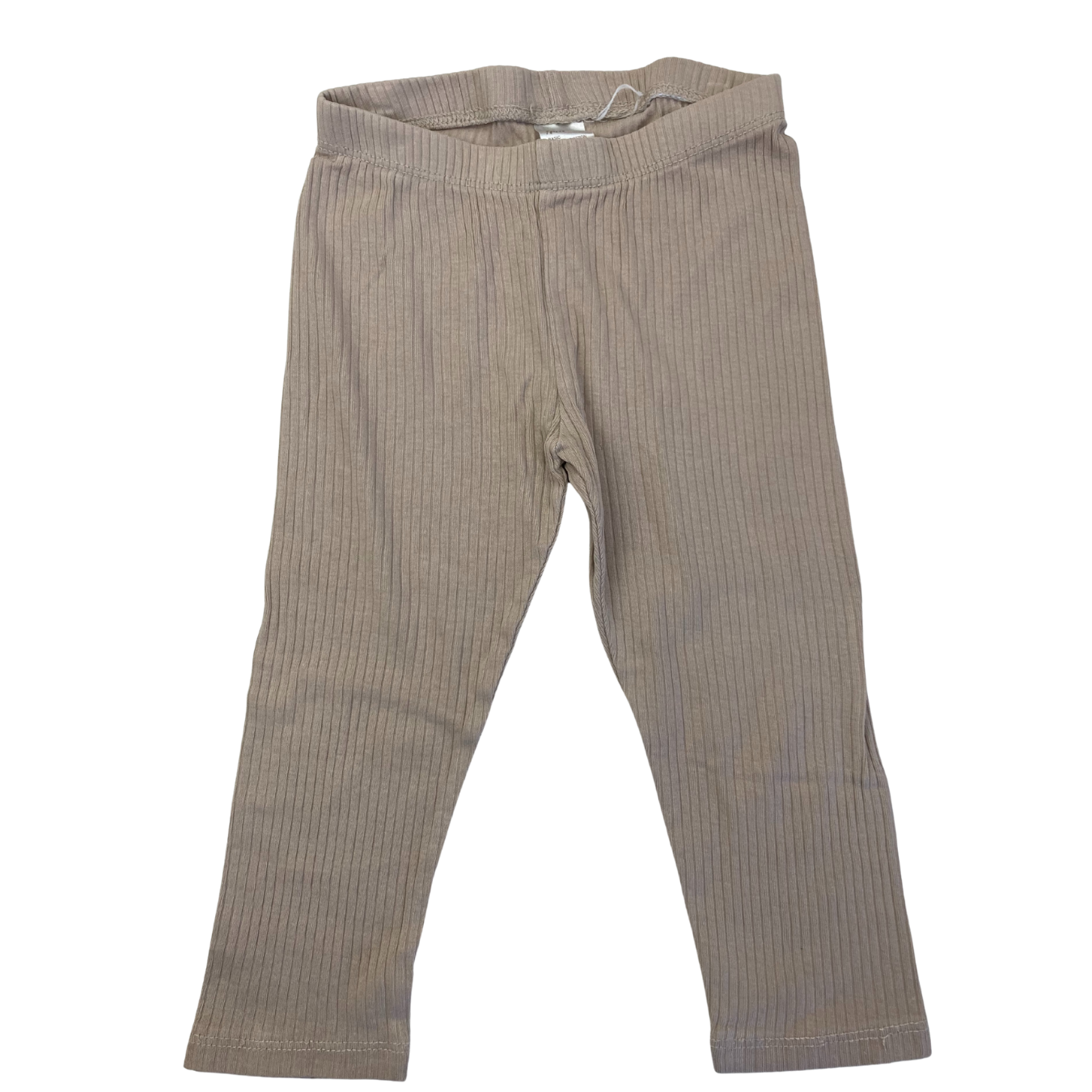 UK 12-18M Beige Ribbed Leggings - H&M