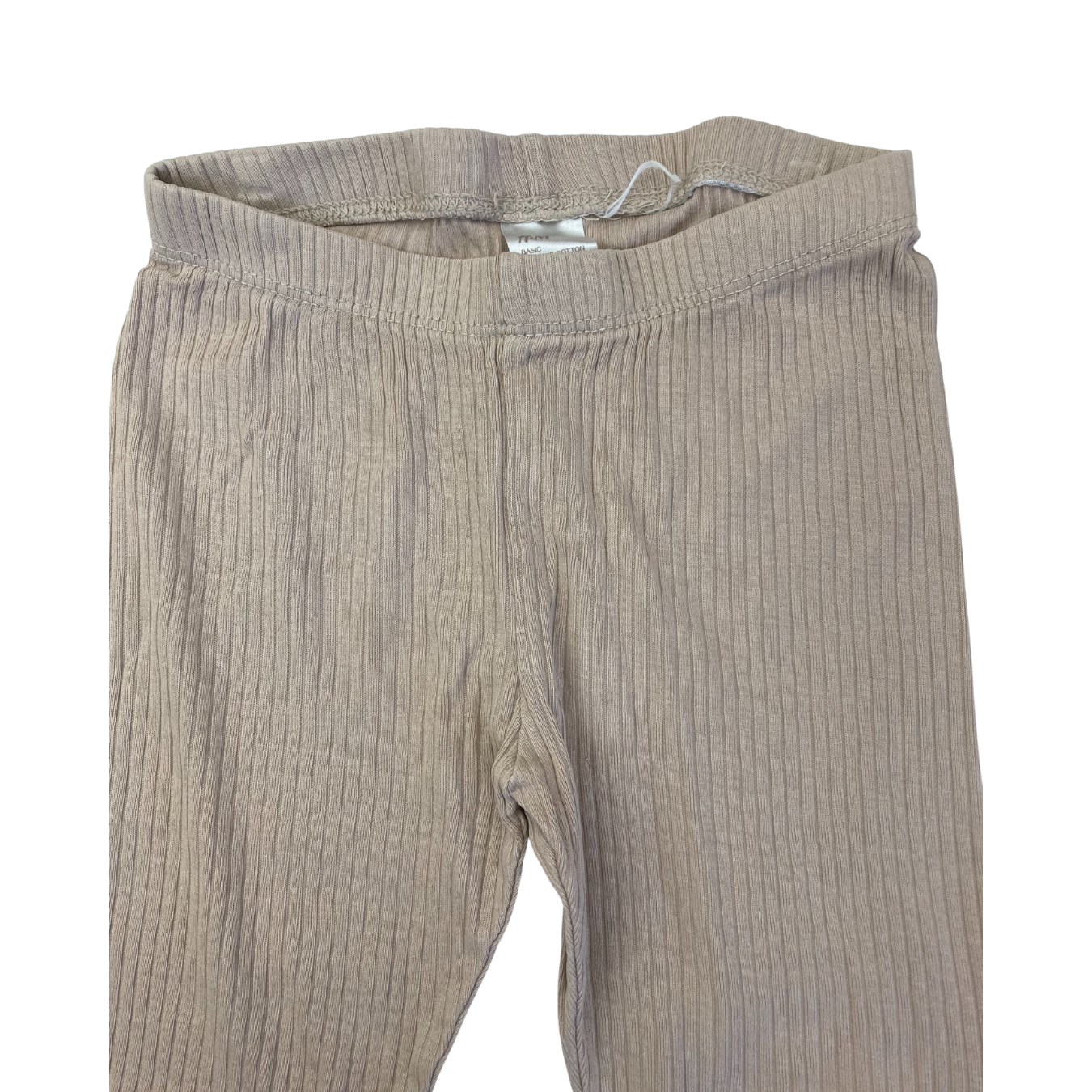 UK 12-18M Beige Ribbed Leggings - H&M