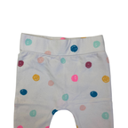 Newborn White Dotted Cuffed Leggings - Woolworths