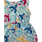 0-3M Blue & Pink Bird Easywaist Playsuit - Keedo