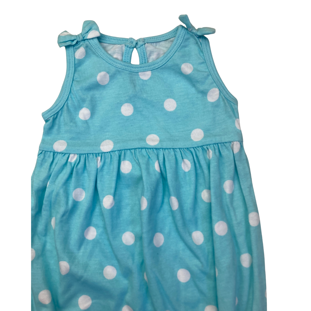 1-3M Aqua & White Dotted Romper - Woolworths