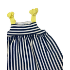 3-6M Navy Blue & White Stripe Bow Tunic - Zara