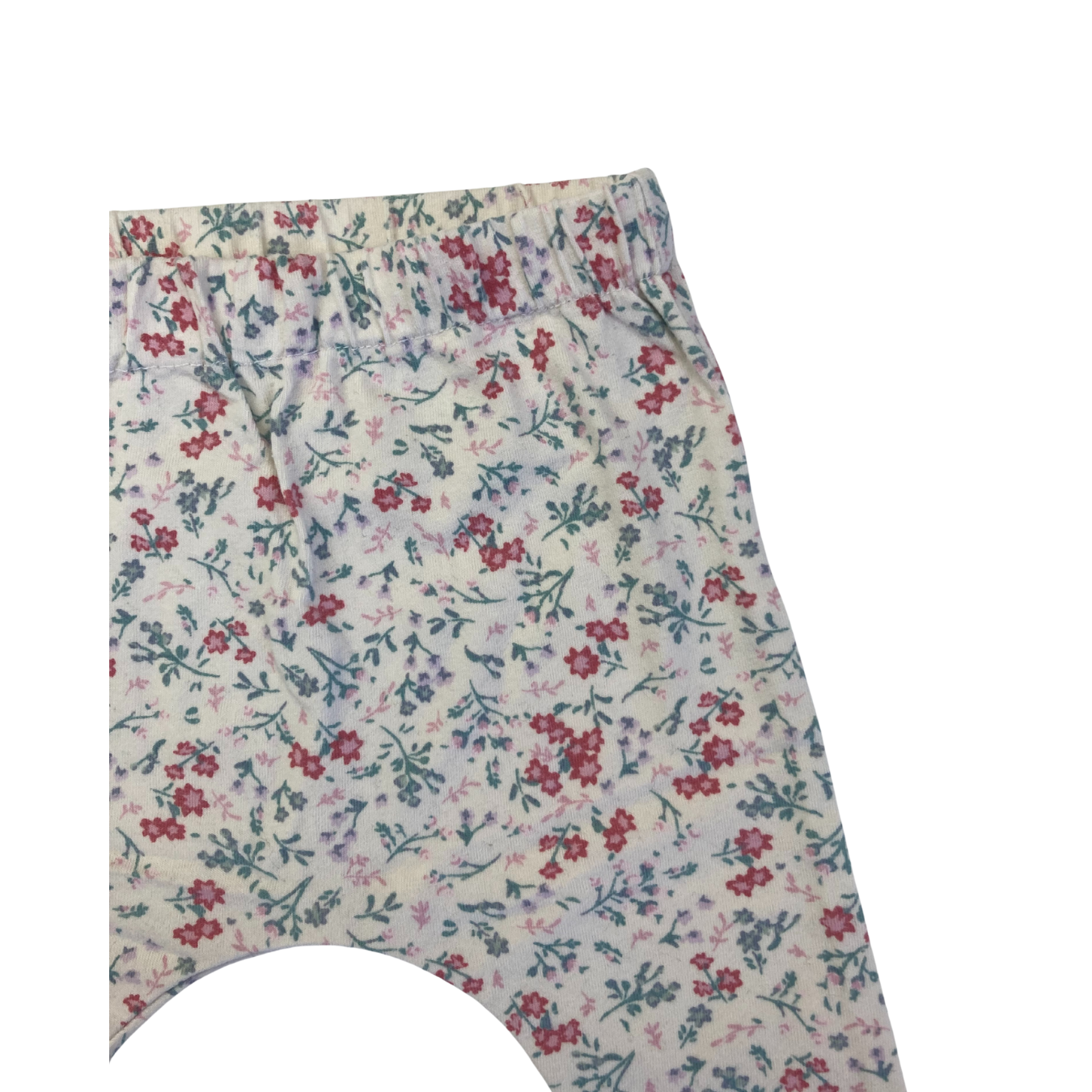 Newborn Cream Floral Melange Harem Leggings - Cotton On