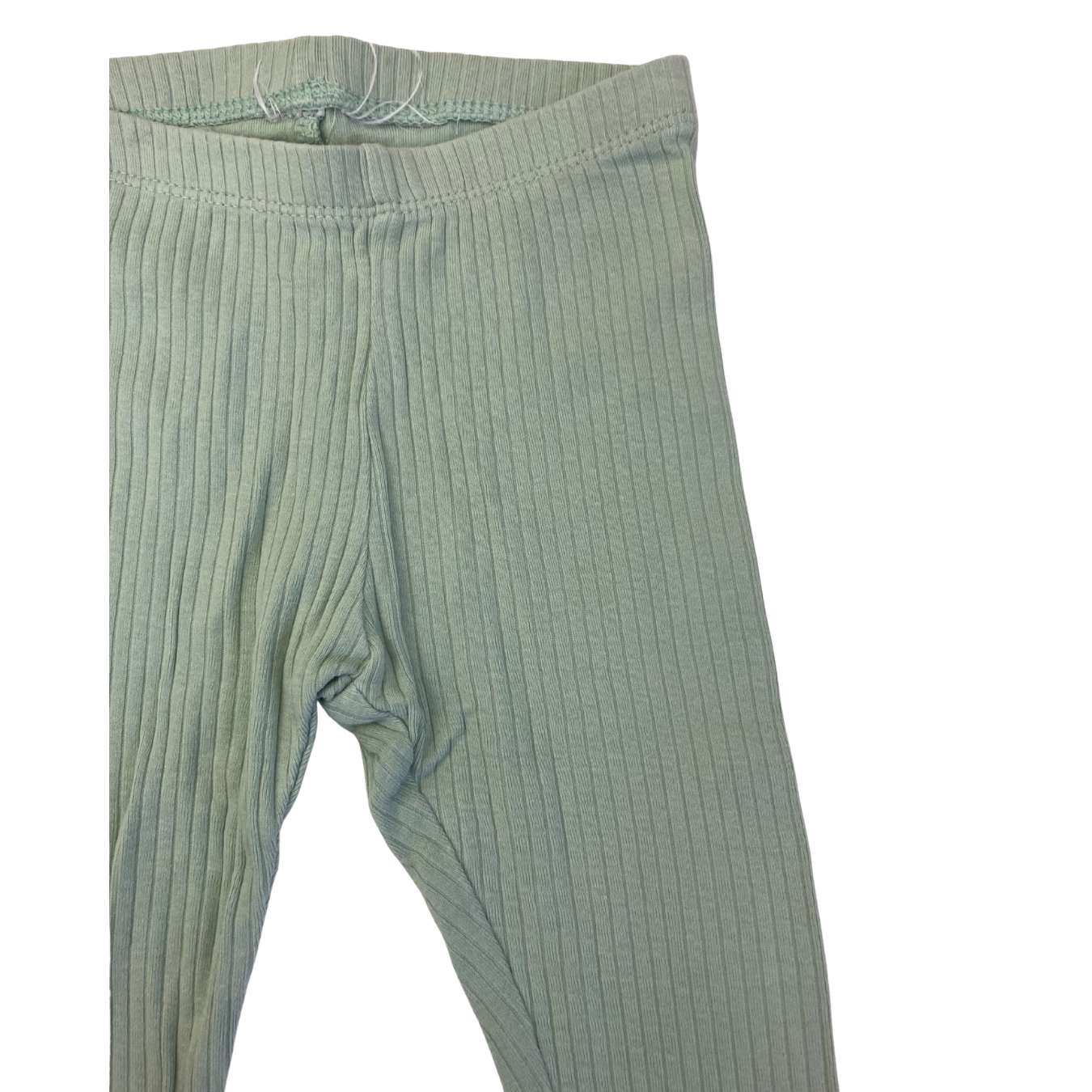 UK 2-4M Mint Green Ribbed Leggings - H&M