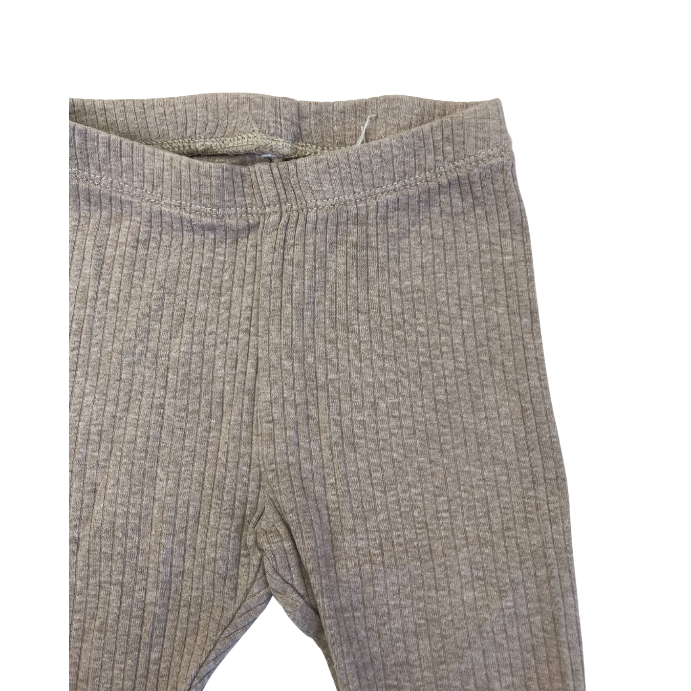 UK 2-4M Beige Ribbed Leggings - H&M