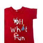 NB Red "Oh What Fun" Christmas Romper - Woolworths