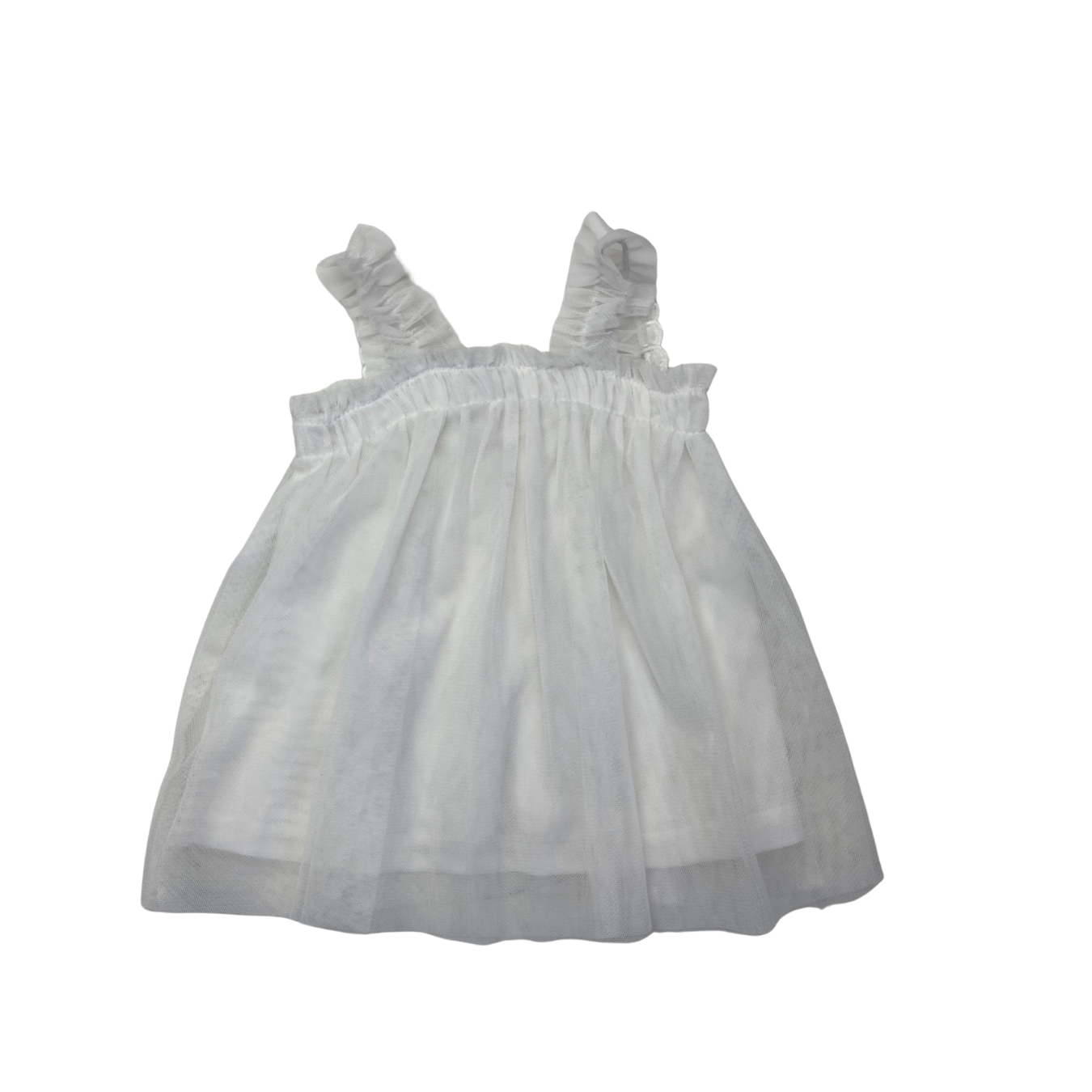 0-3M White Tulle Butterfly Wing Dress - Cuddlesome