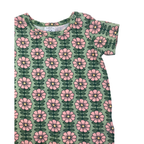 0-3M Green & Pink Flower Romper - Cotton On