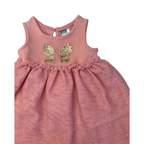 3-6M Coral Pink & Gold Tulle Dress - Ackermans