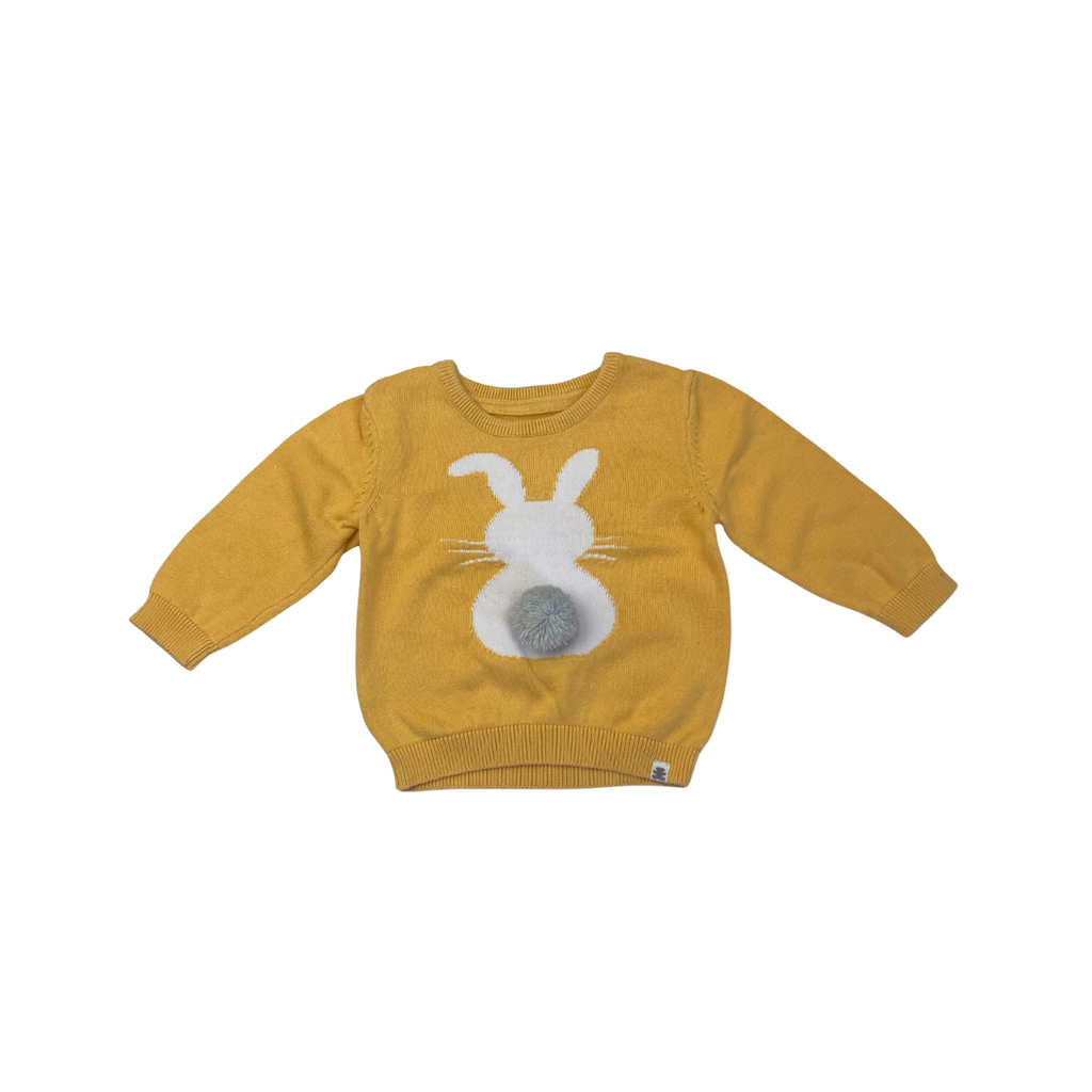 1-3M Yellow & White Bunny Knit Sweater - Woolworths