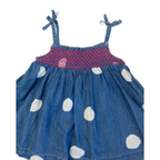 3-6M Dark Blue & White Dotted Denim Tunic - Woolworths