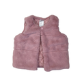 6-9M Dusty Pink Faur Fur Gilet - OneTwoThree