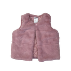 6-9M Dusty Pink Faur Fur Gilet - OneTwoThree