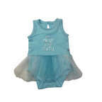 1-3M Light Blue & Silver Tulle Romper Dress - Woolworths