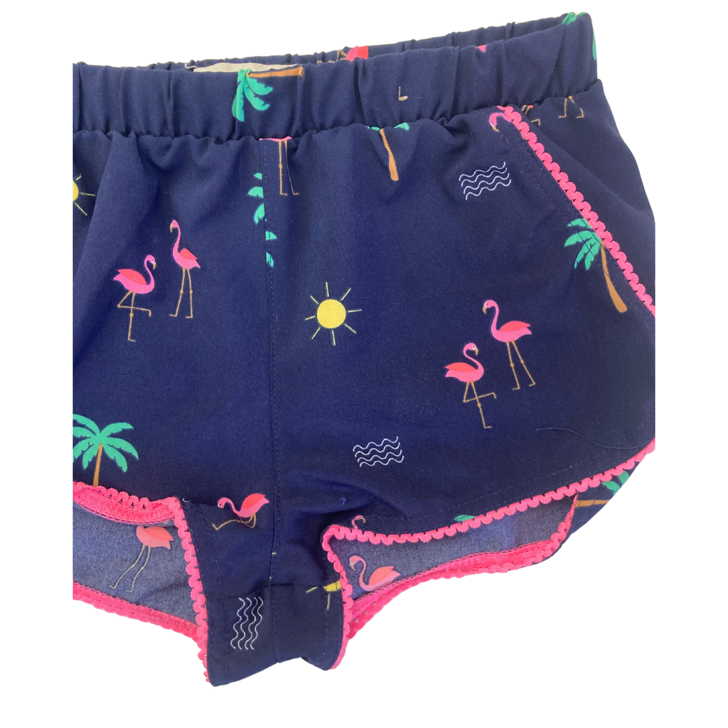 6Y Navy Blue Flamingo Summer Icon Shorts - Cotton On