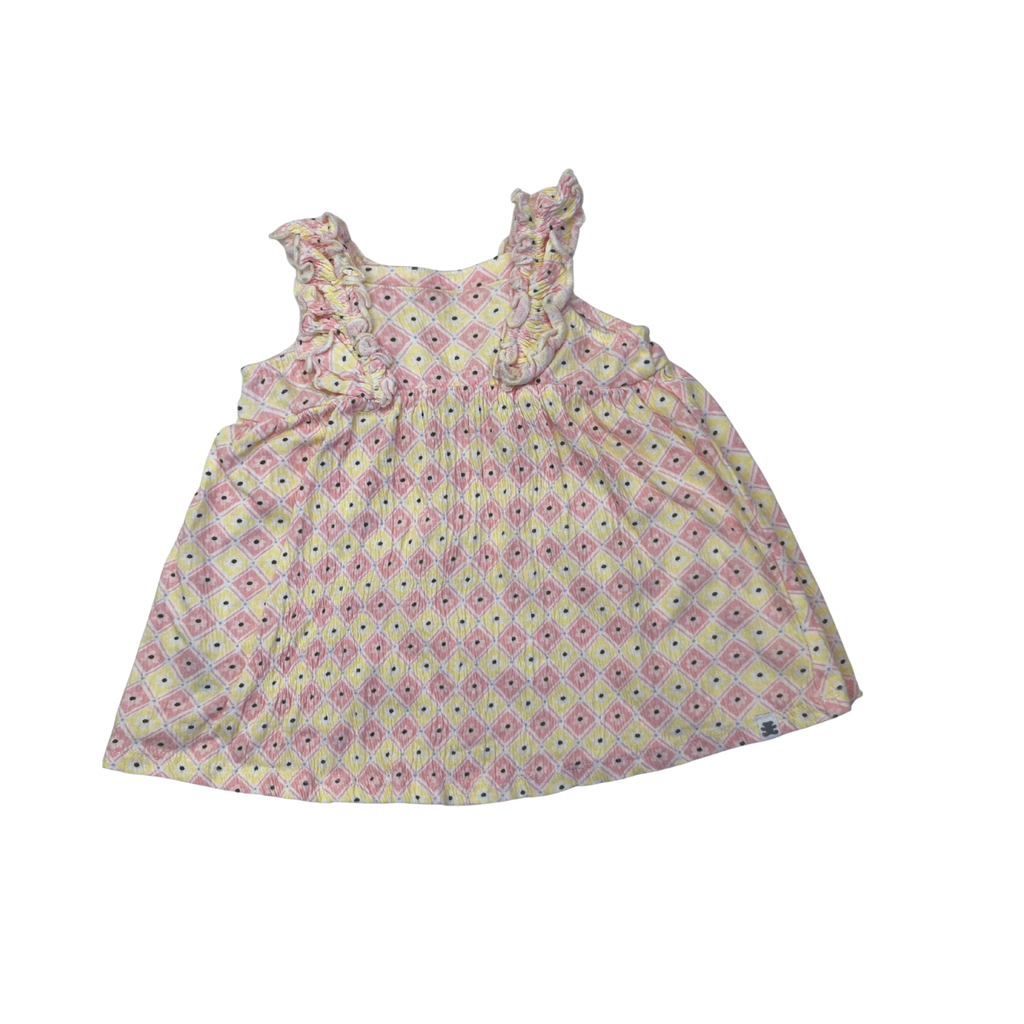 3-6M Pastel Pink & Yellow Floral Tunic Dress - Woolworths