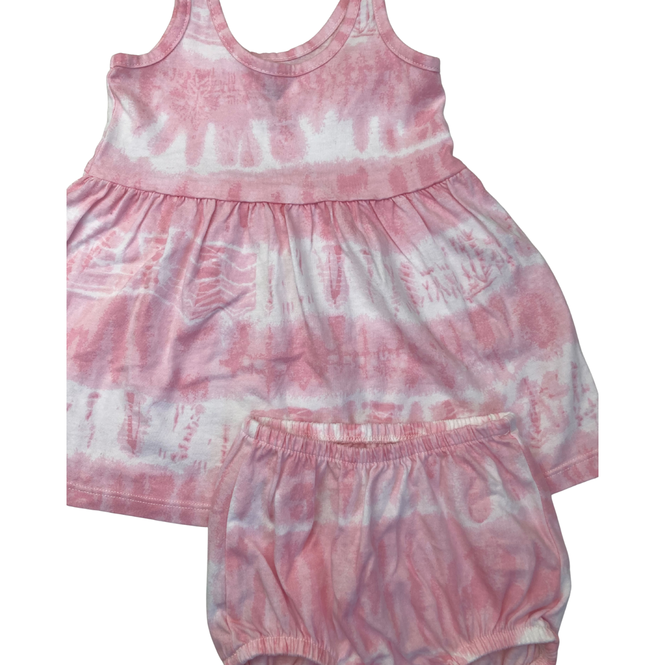 1-3M Light Pink & White Tie Dye Dress & Bloomer - Woolworths