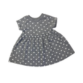 0-3M Grey & White Heart Dotted T Shirt Dress - OneTwoThree