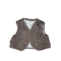 3-6M Mauve Faux Fur Gilet - Tiny Tots